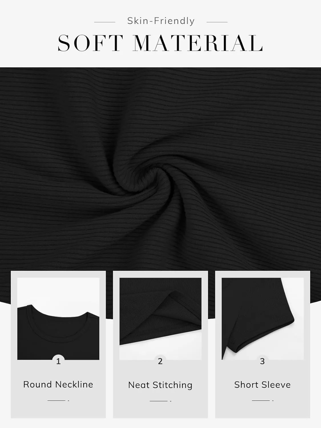 ATHMILE Womens Long Sleeve Crewneck Ribbed Tops Fitted Stretch Casual Basic T Shirts 2025