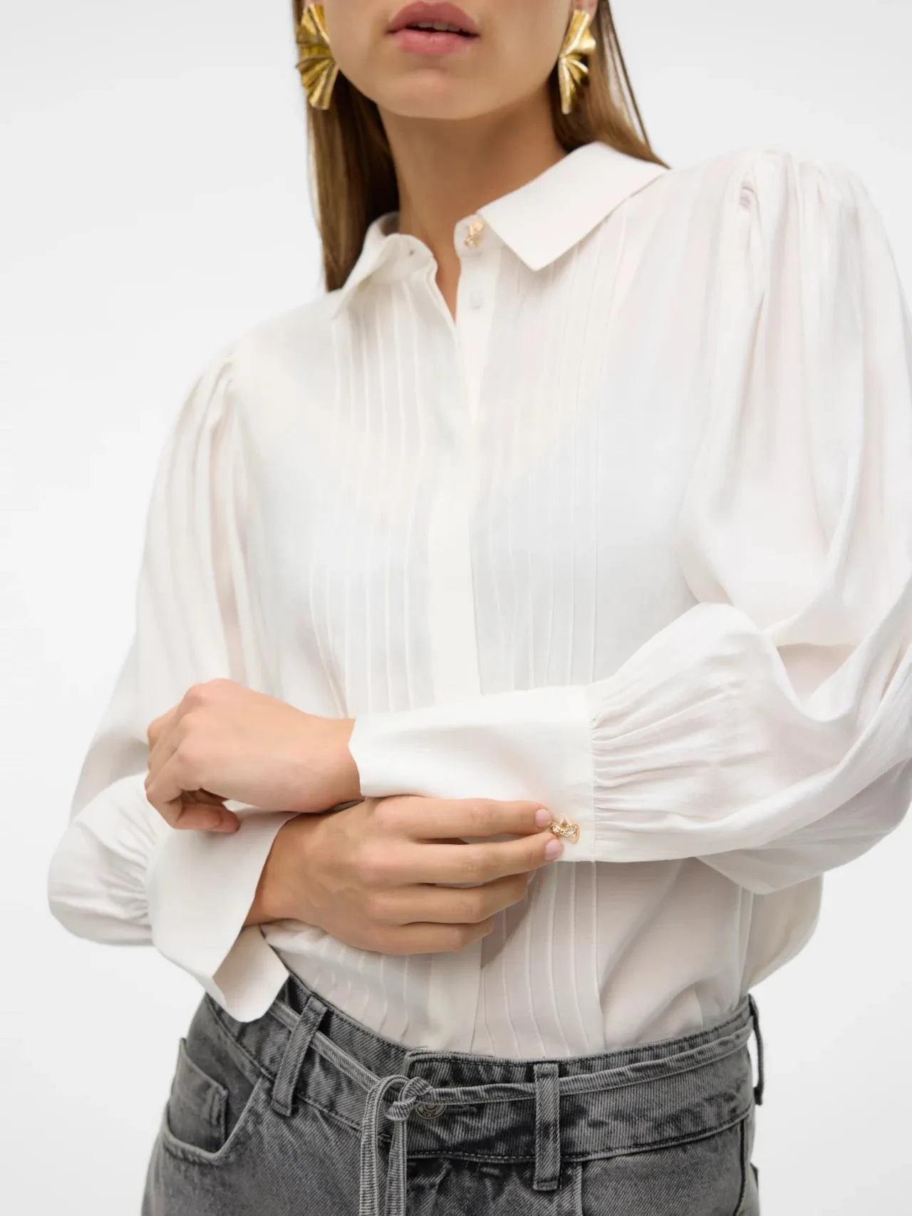 Bow Button Blouse