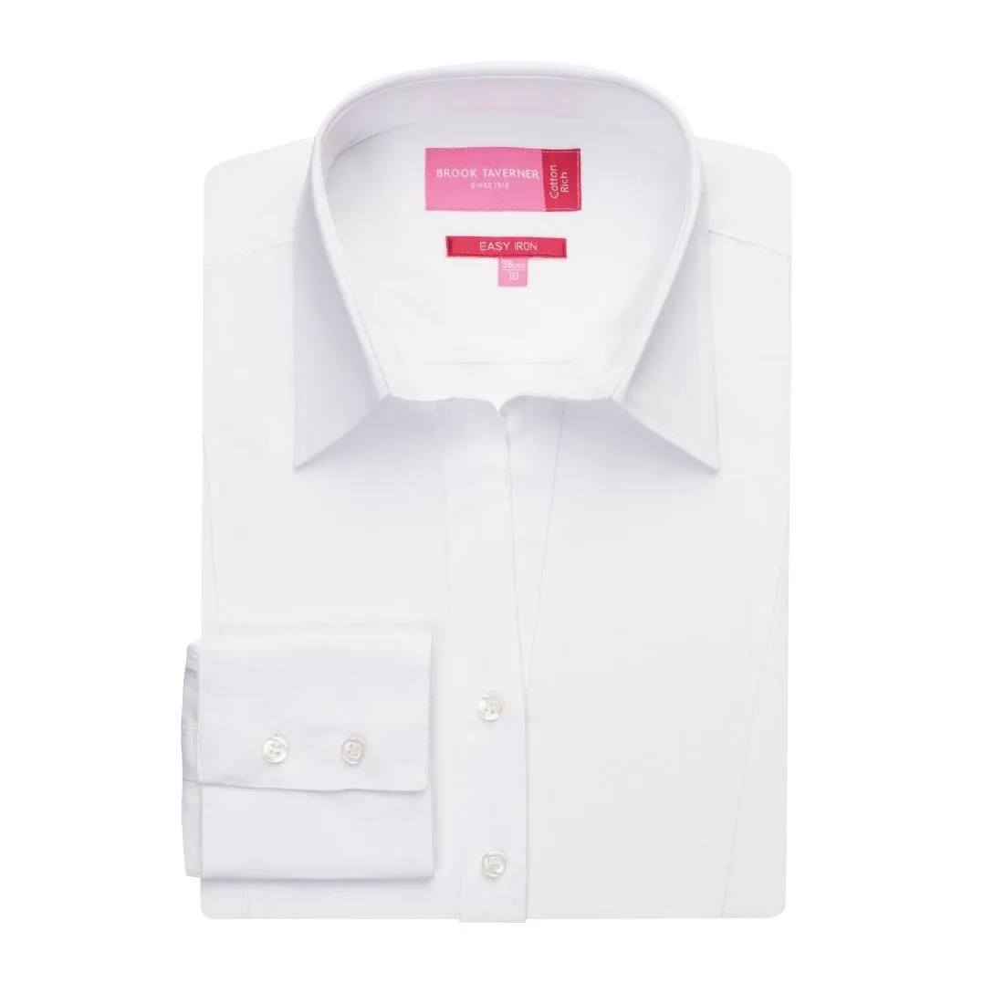 Brook Taverner Ladies Palena Long Sleeve Shirt White Size 18 - BA085-18