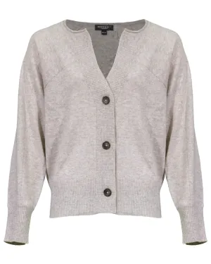 Cashmere Split Neck Cardigan