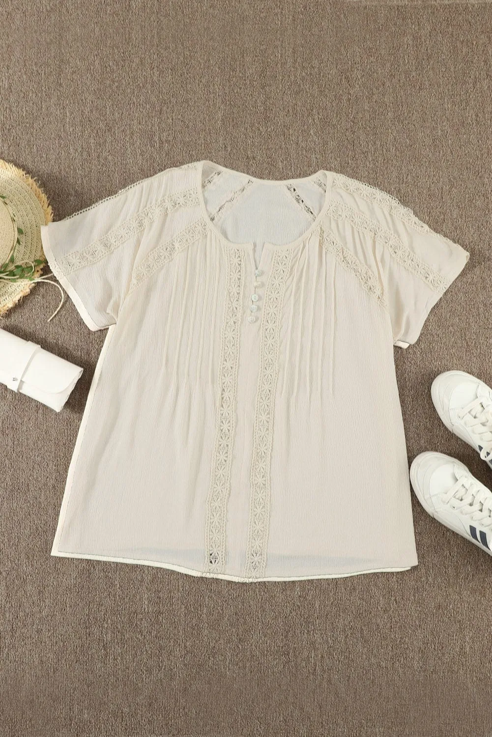 Casual Eyelet Jumpsuit