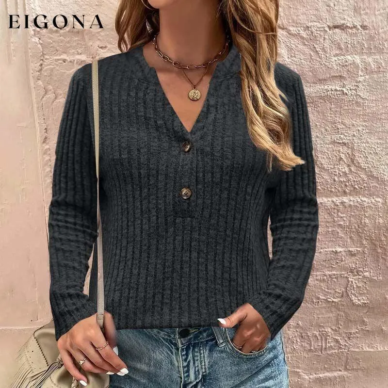 Casual Solid Color Blouse