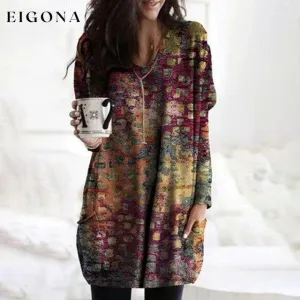 Colorful Print Casual Blouse