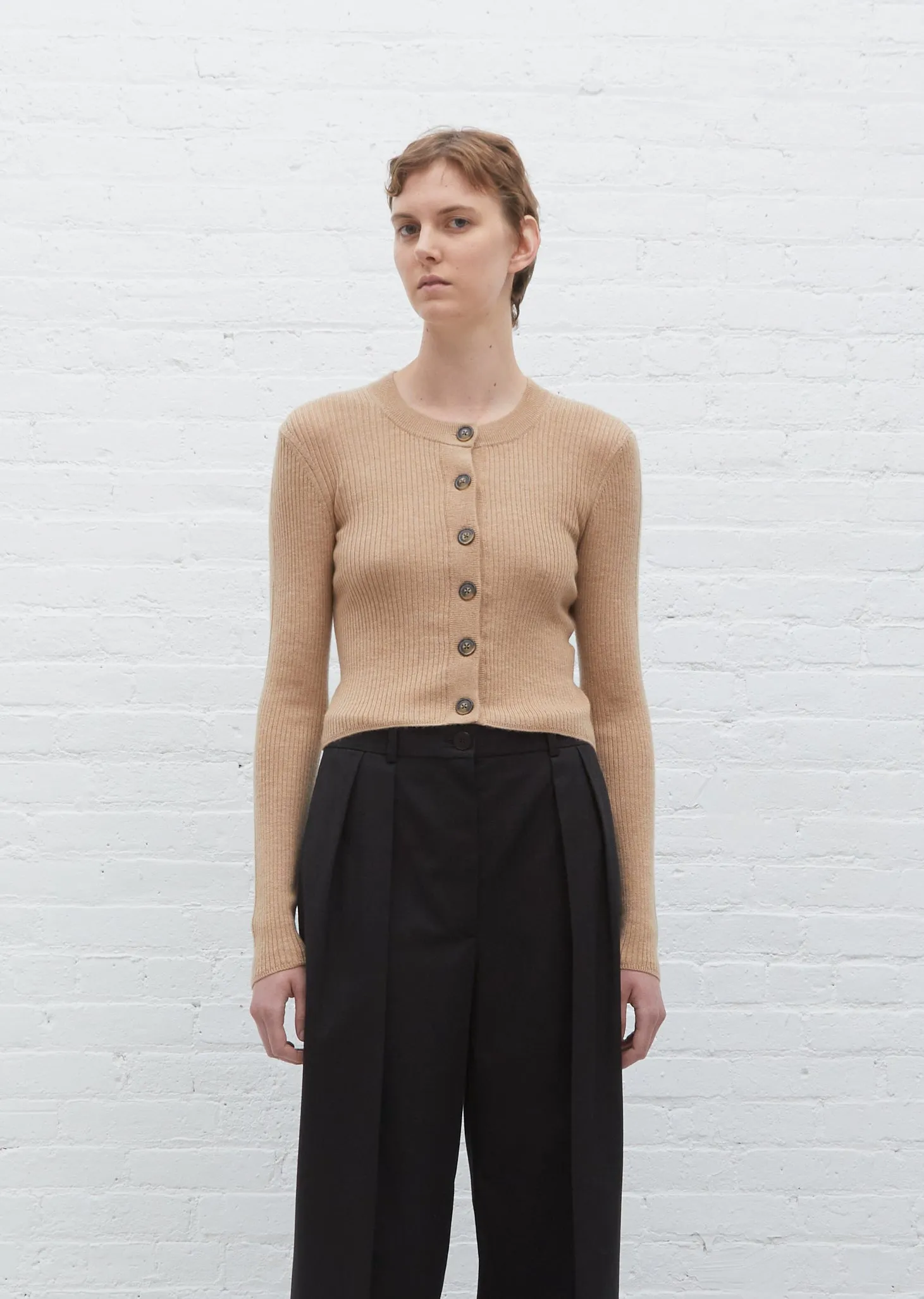 Contoy Cropped Cardigan – Camel