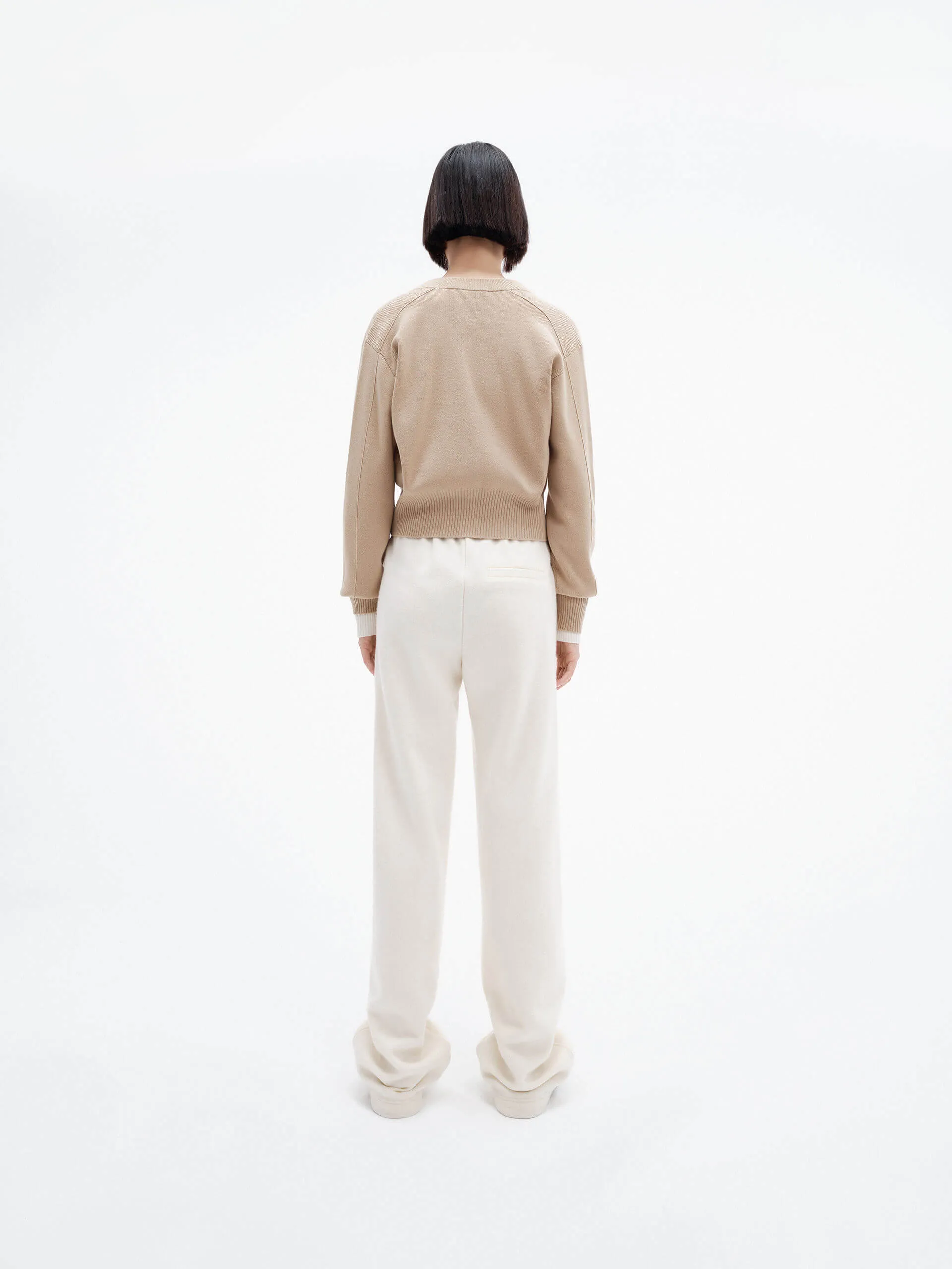 Cropped Wool Knitted Cardigan