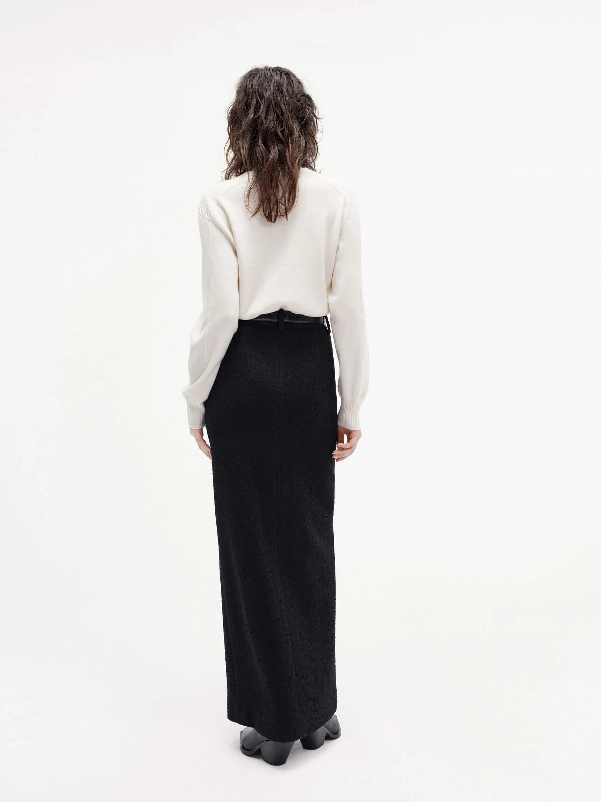 Cropped Wool Knitted Cardigan