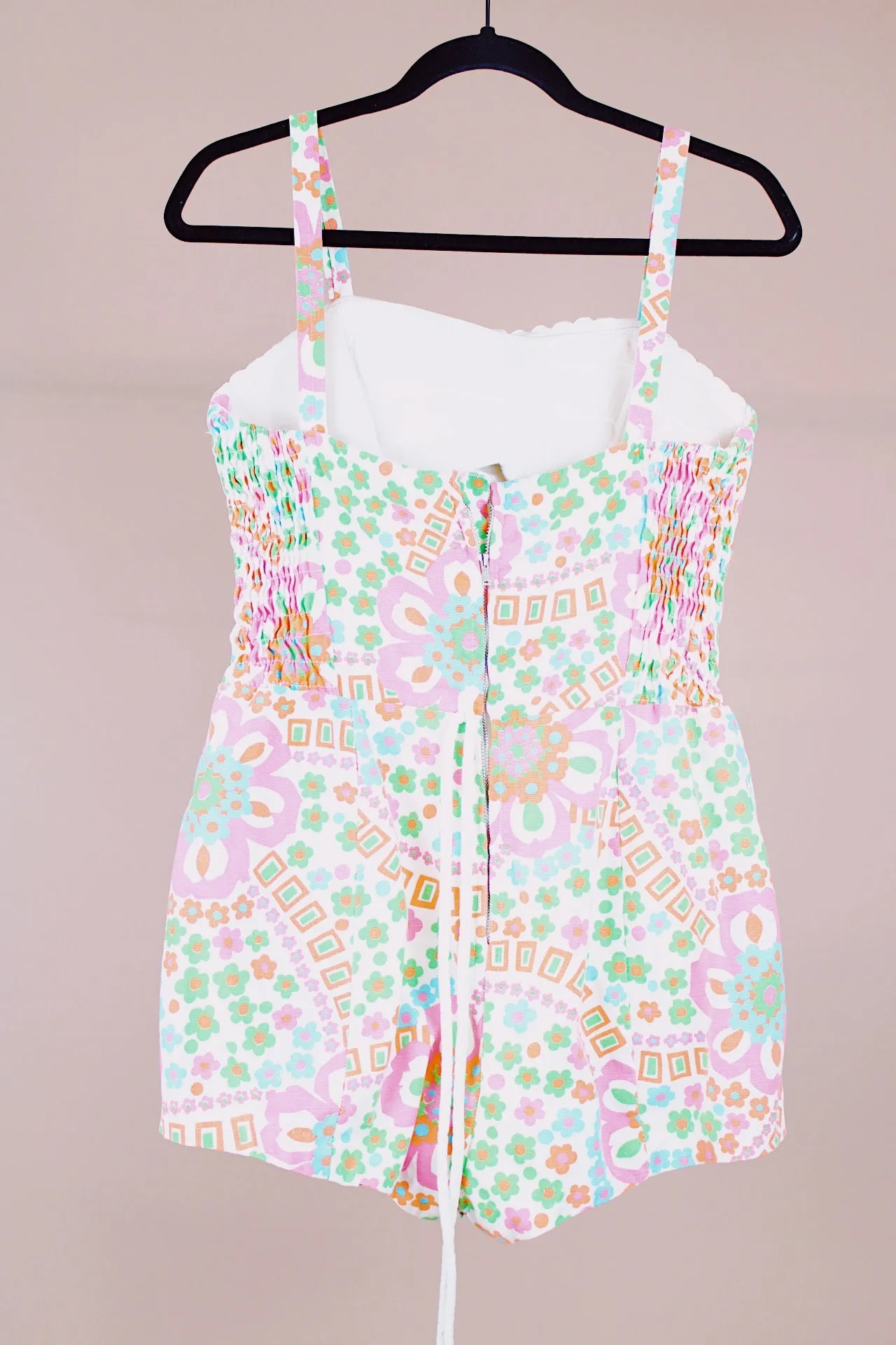 Floral Printed Vintage Swimsuit Romper
