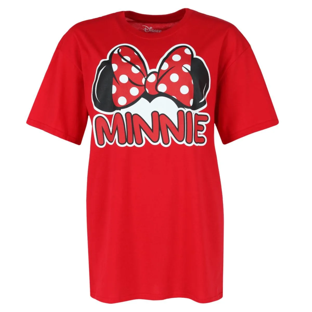 Jerry Leigh Women's Disney Minnie Mouse Ears Short Sleeve T-Shirt