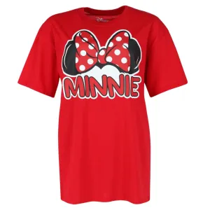 Jerry Leigh Women's Disney Minnie Mouse Ears Short Sleeve T-Shirt