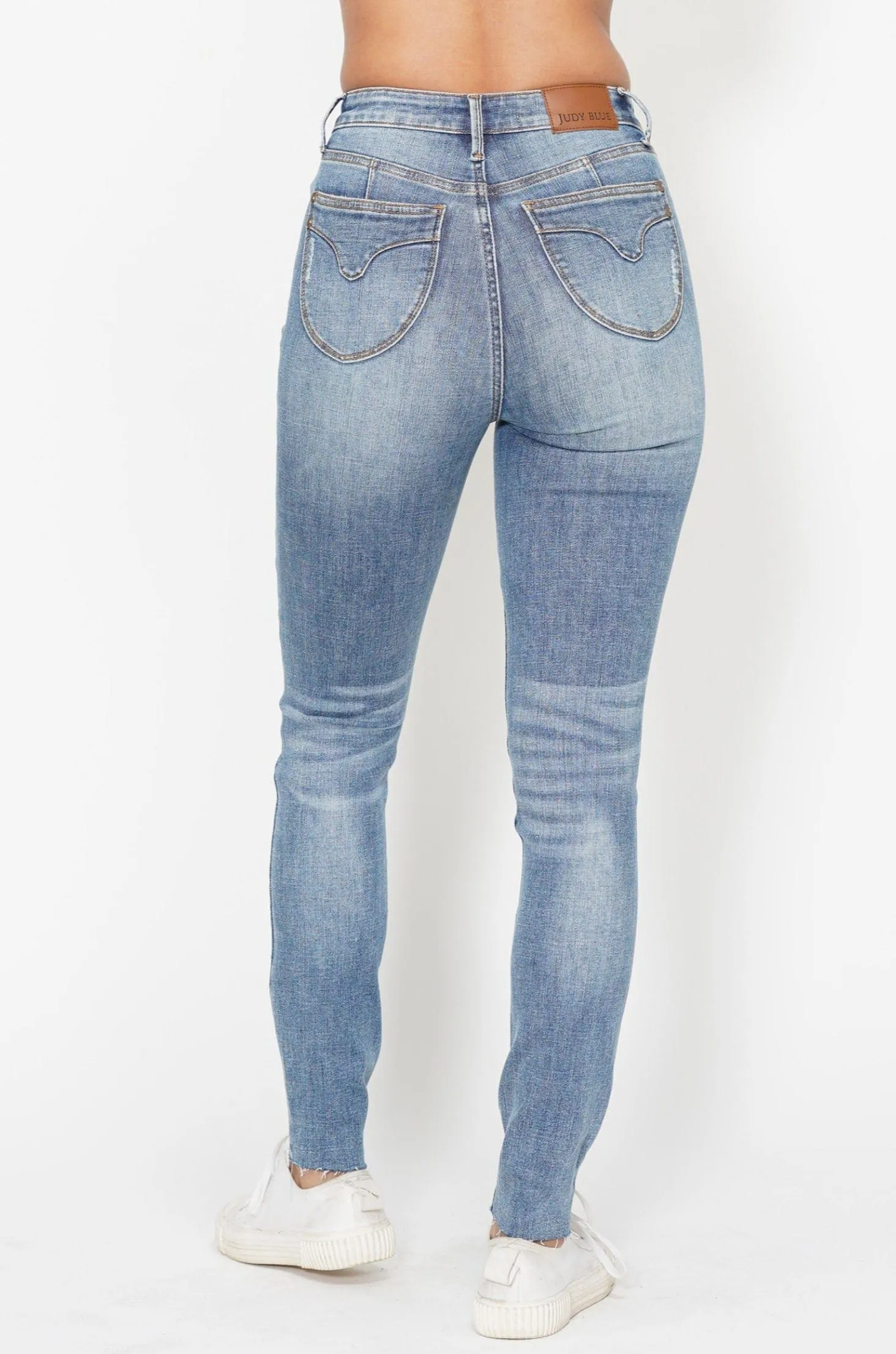 Judy Blue High Waist Tummy Control Vintage Shield Pockets Skinny Jeans