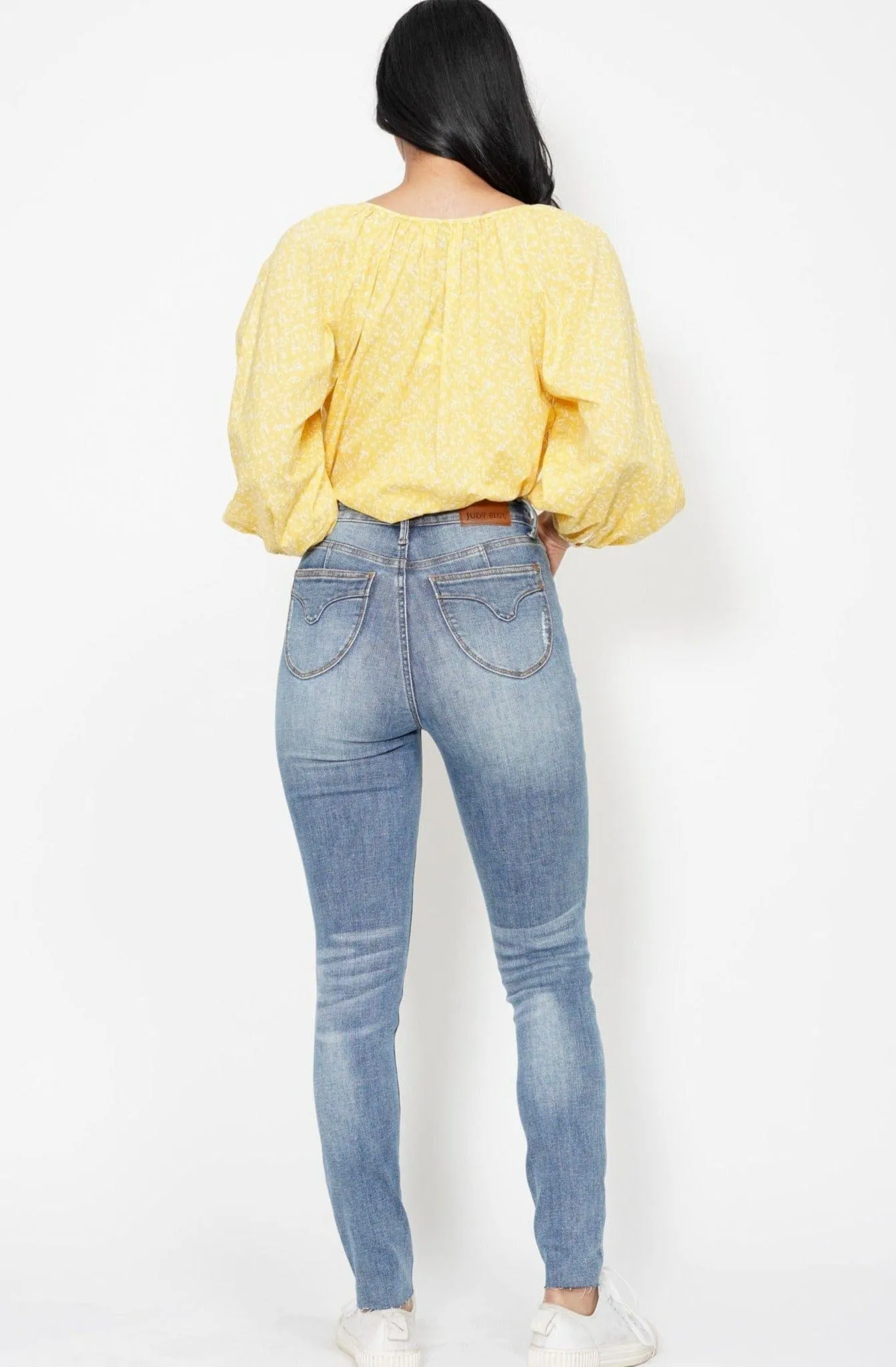 Judy Blue High Waist Tummy Control Vintage Shield Pockets Skinny Jeans
