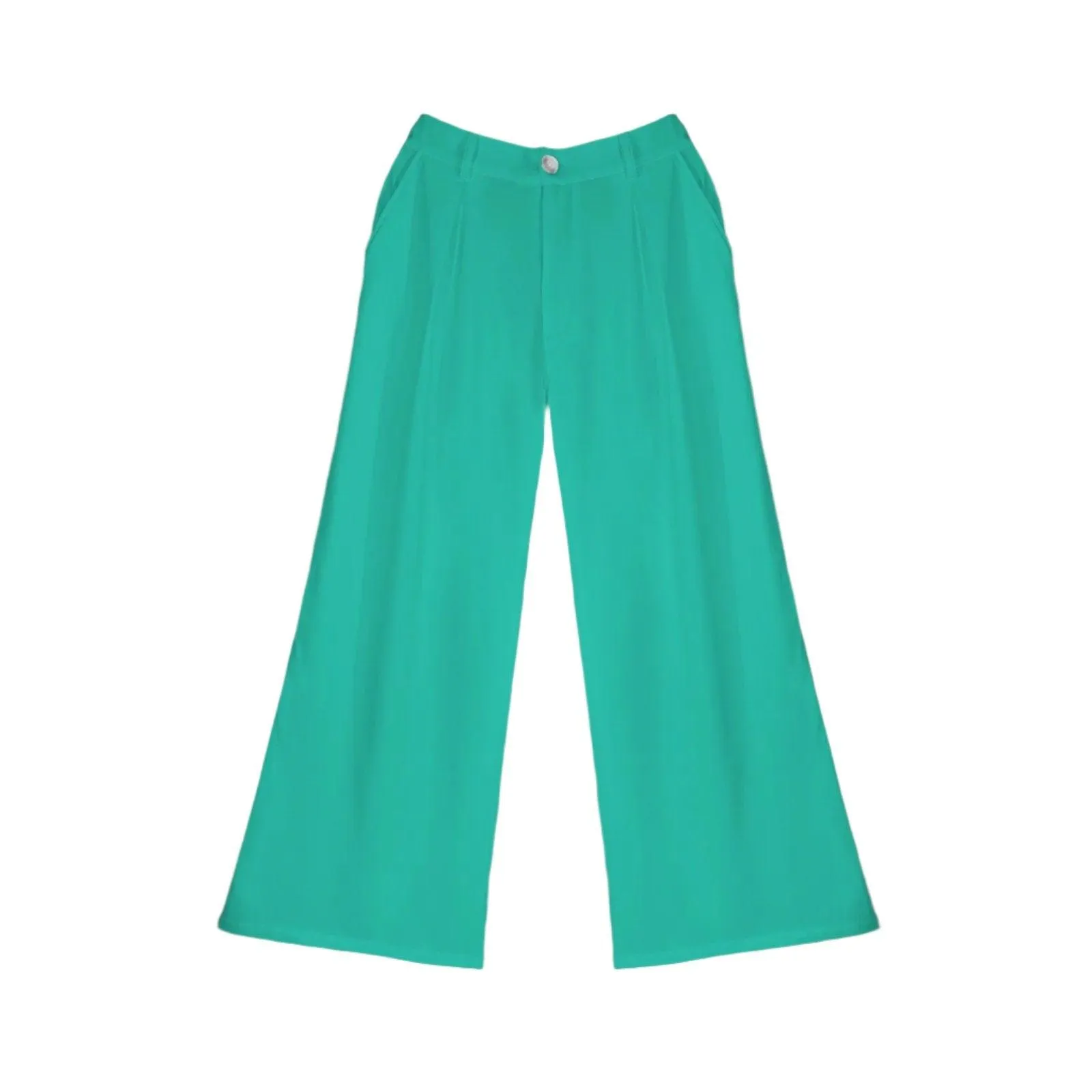 Kume Green High Rise Wide Leg Pants