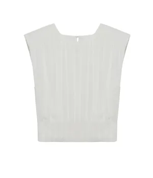 Matilda Crop Top in Ivory
