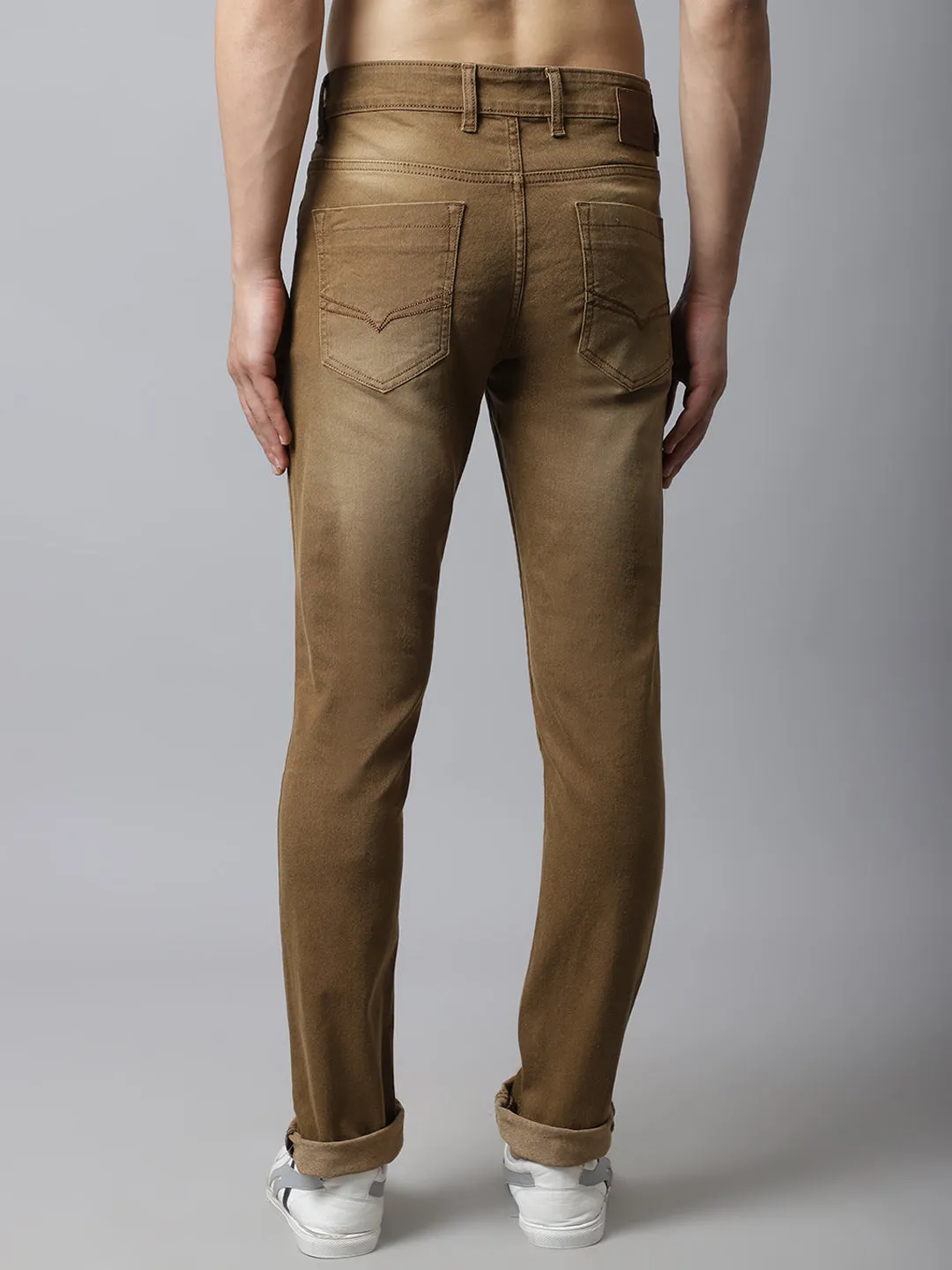 Men's Ultra Narrow fit Medium Fade Brown  Jeans