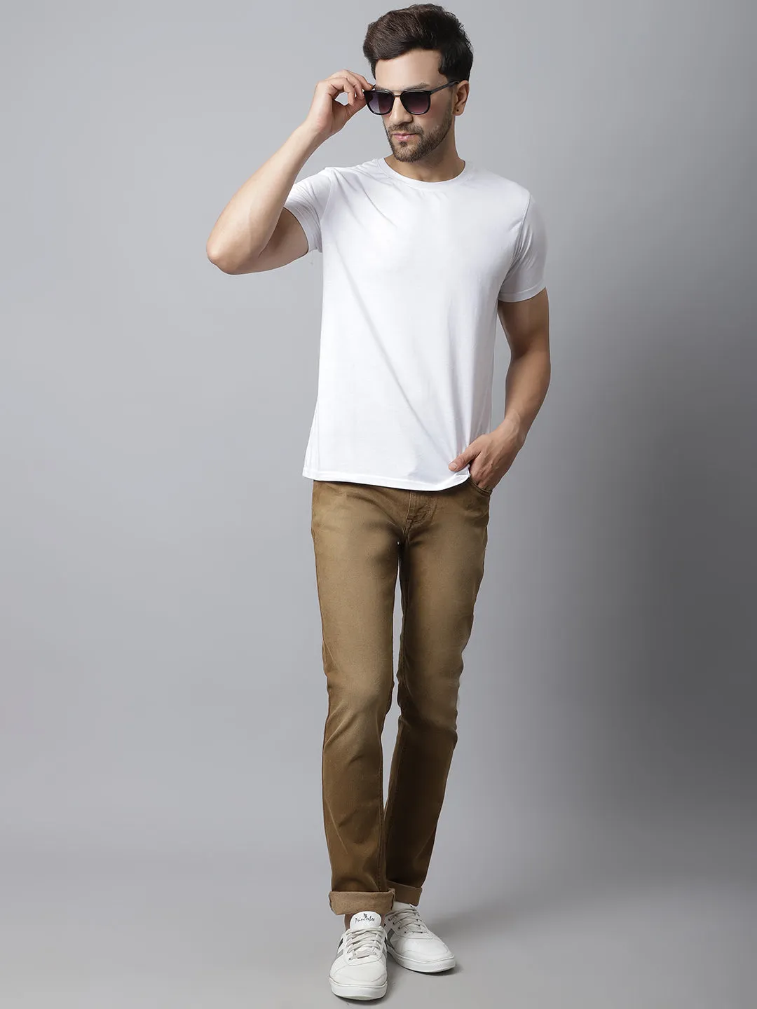 Men's Ultra Narrow fit Medium Fade Brown  Jeans