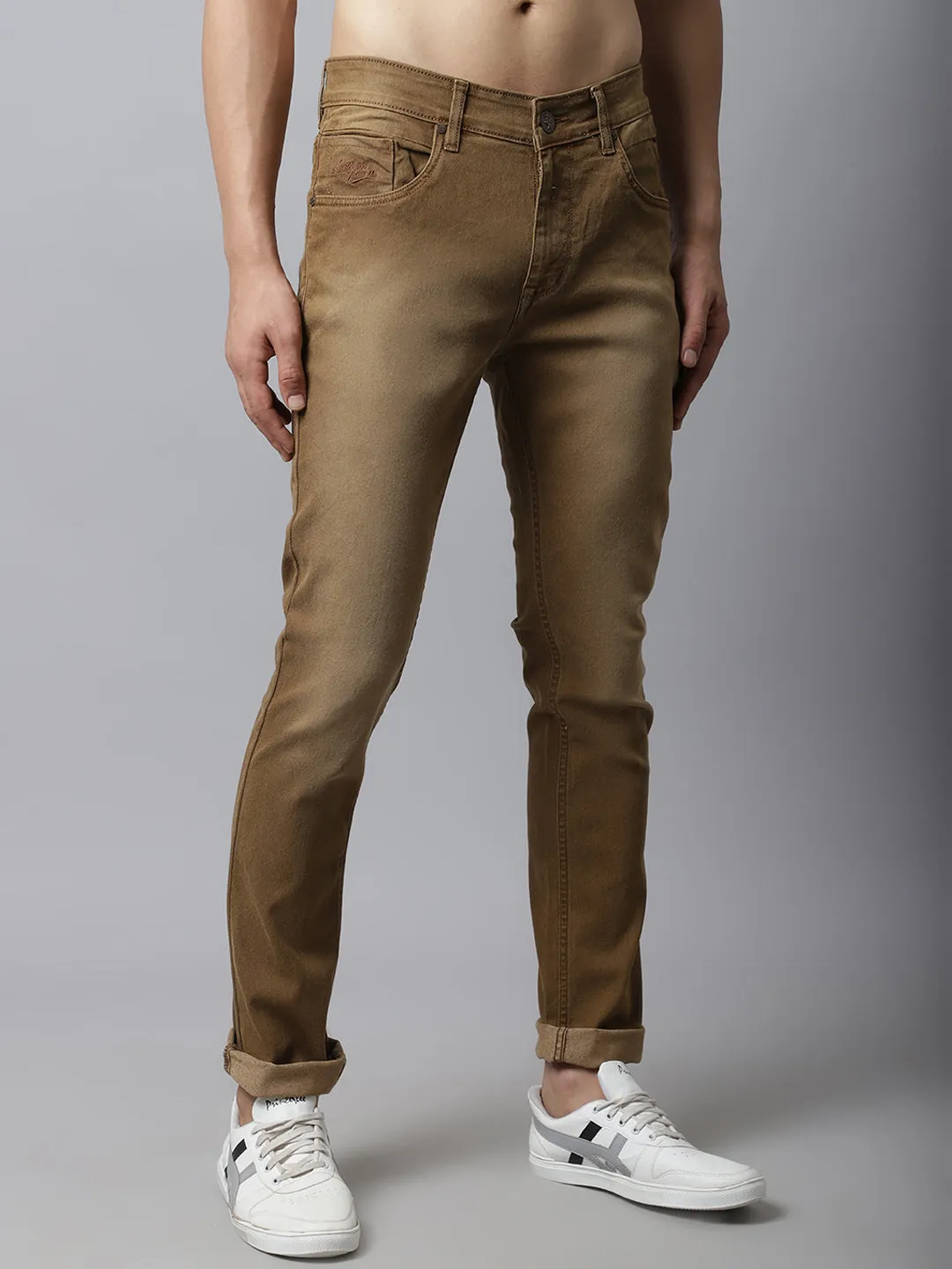 Men's Ultra Narrow fit Medium Fade Brown  Jeans