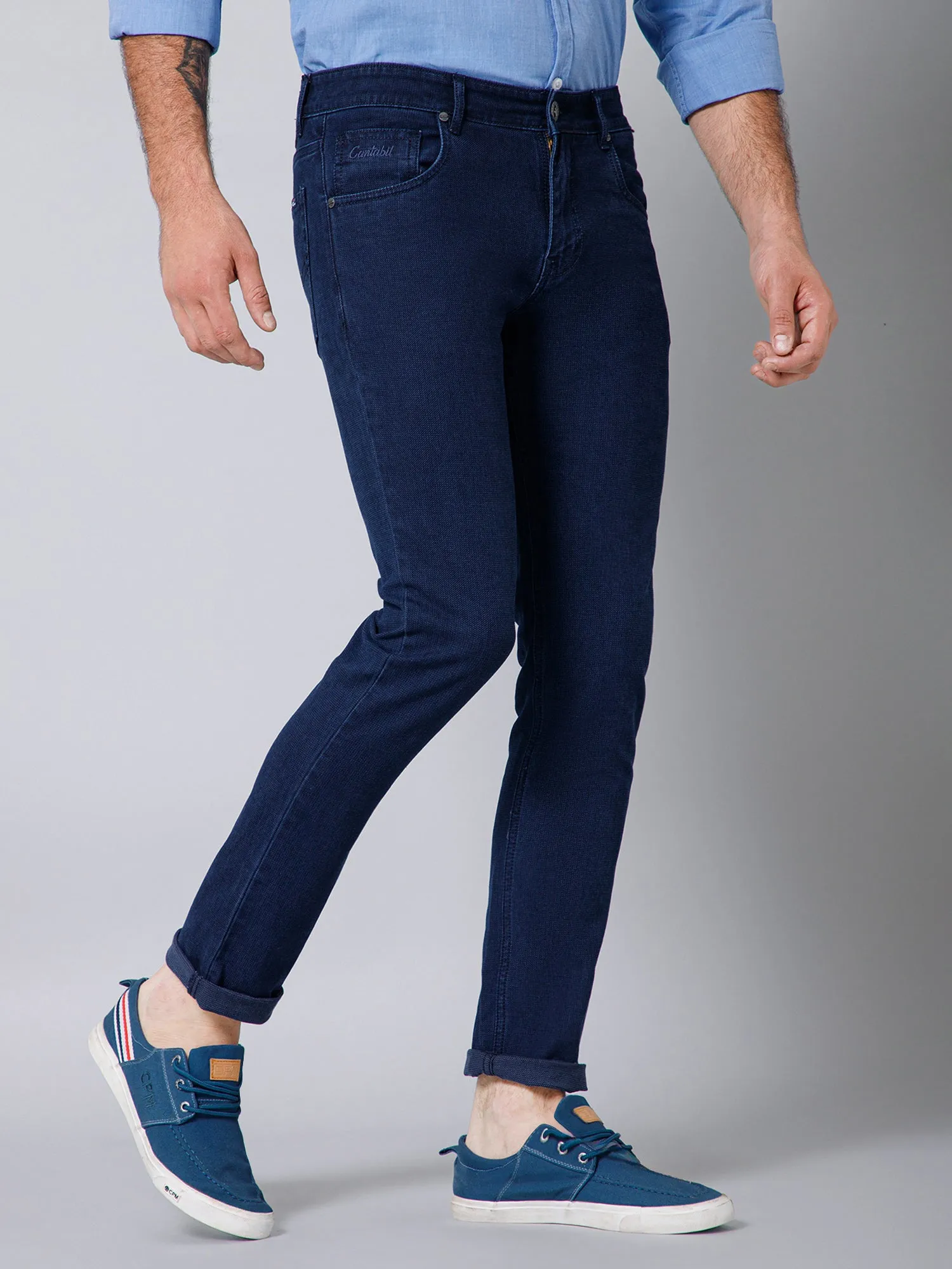 Men's Ultra Narrow fit No Fade Carbon Blue  Jeans