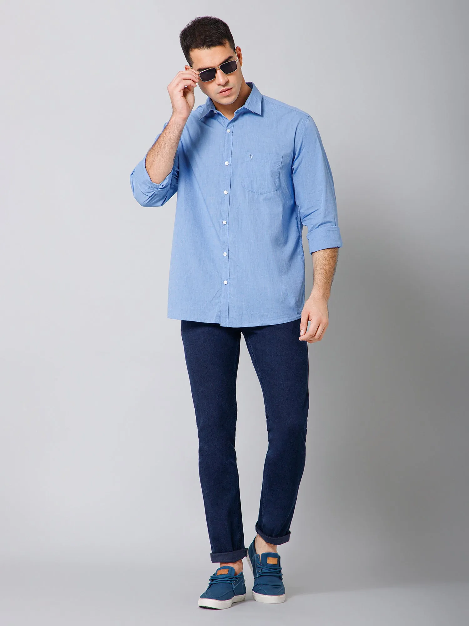Men's Ultra Narrow fit No Fade Carbon Blue  Jeans