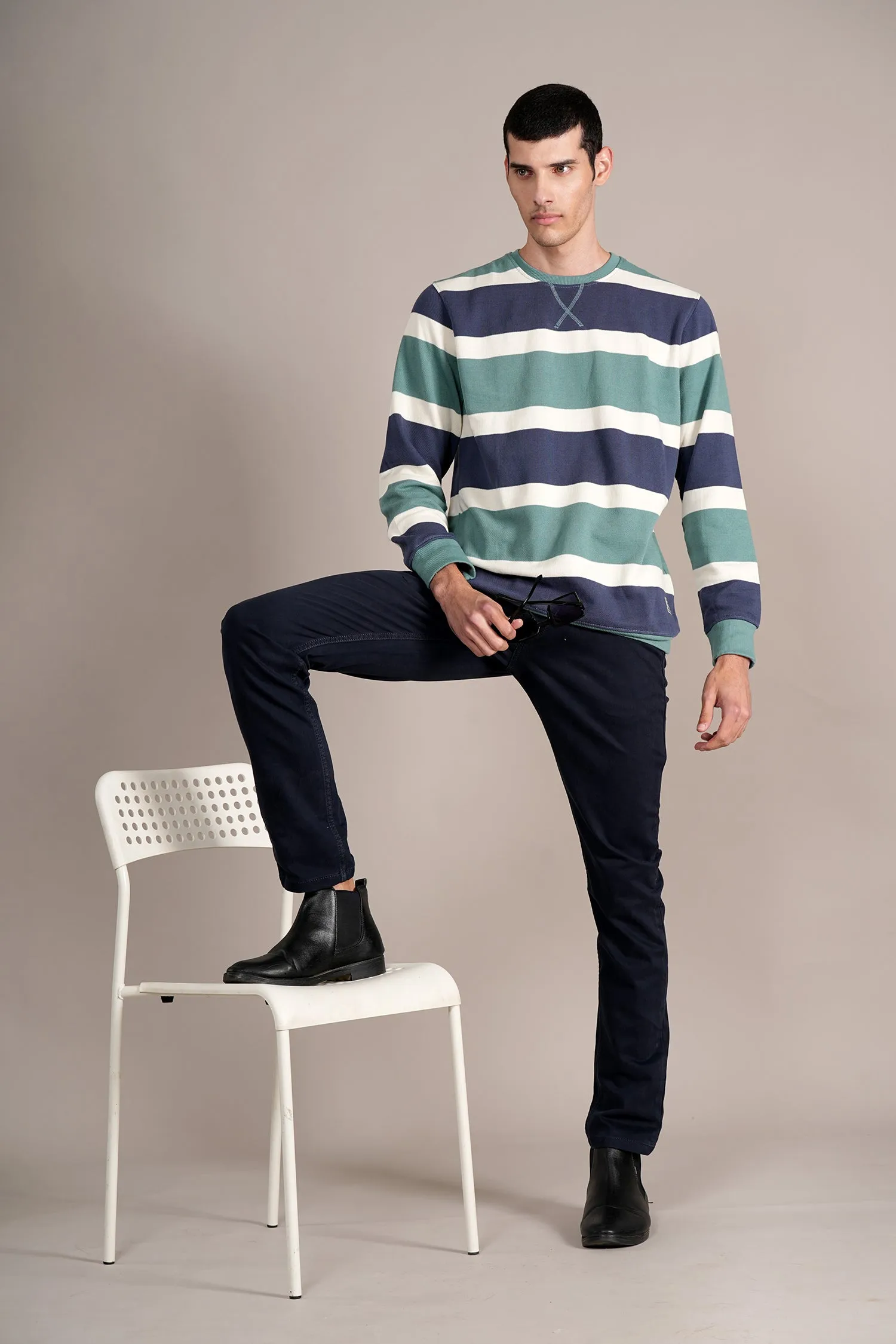 Men's Ultra Narrow Fit Solid Navy Jeans