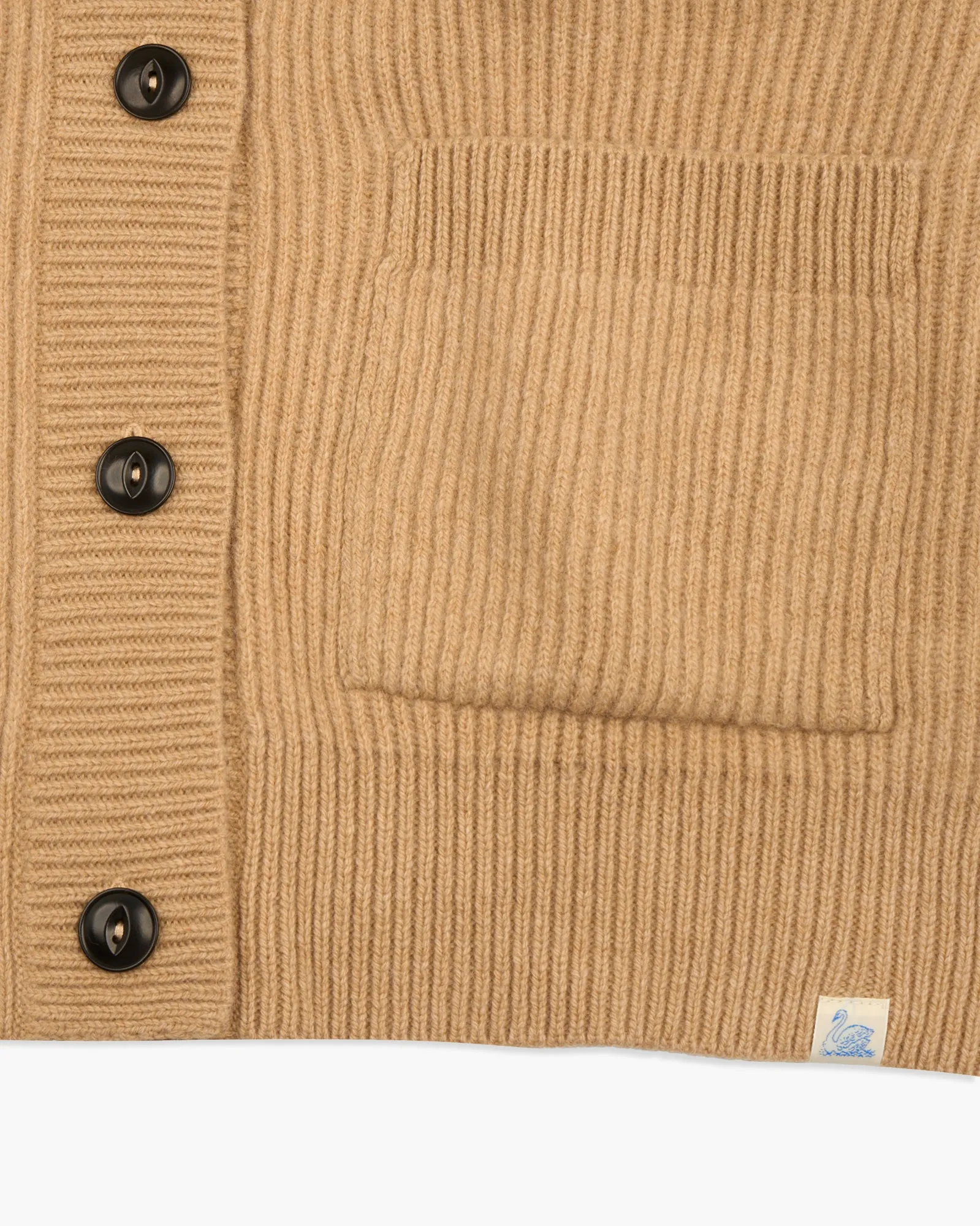Merz B Schwanen Good Basics LOCG01 Merino Wool & Cashmere Oversized Cardigan - Toffee