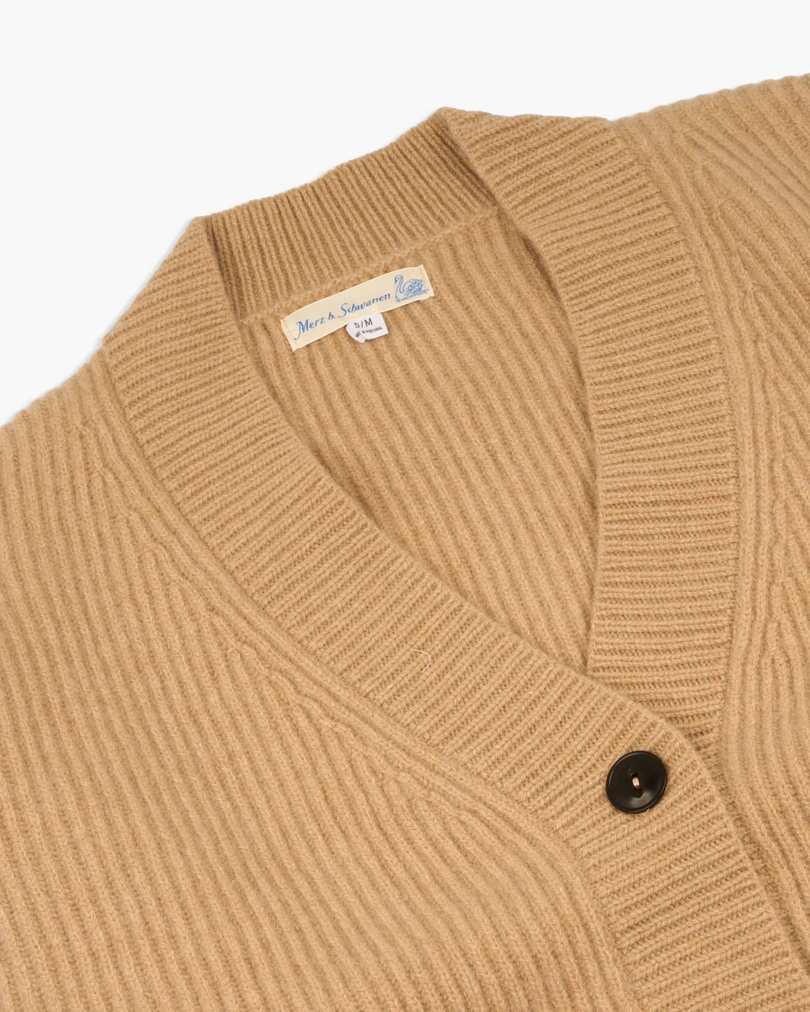 Merz B Schwanen Good Basics LOCG01 Merino Wool & Cashmere Oversized Cardigan - Toffee