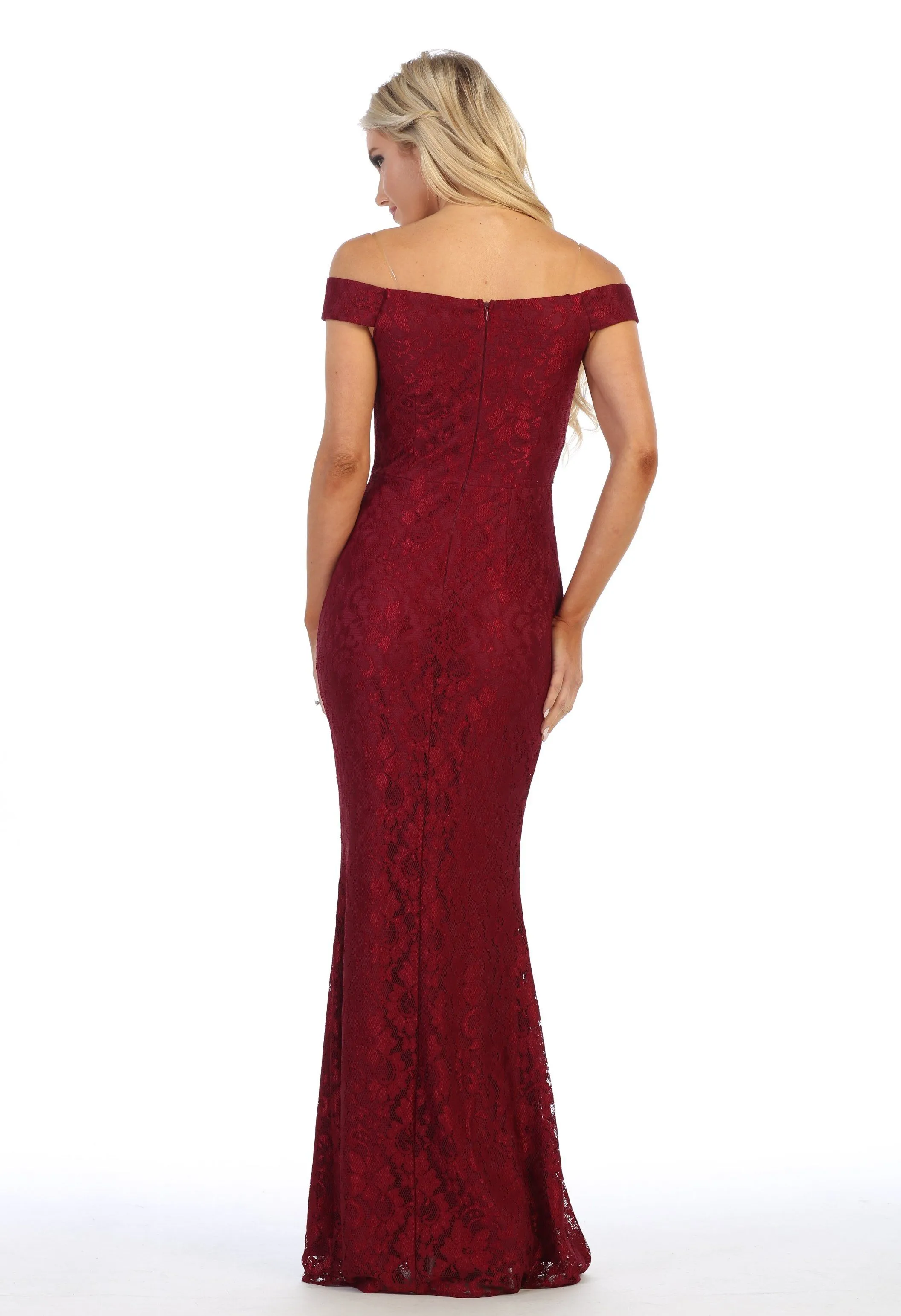 Off the Shoulder Lace Mermaid Dress by Celavie 6409