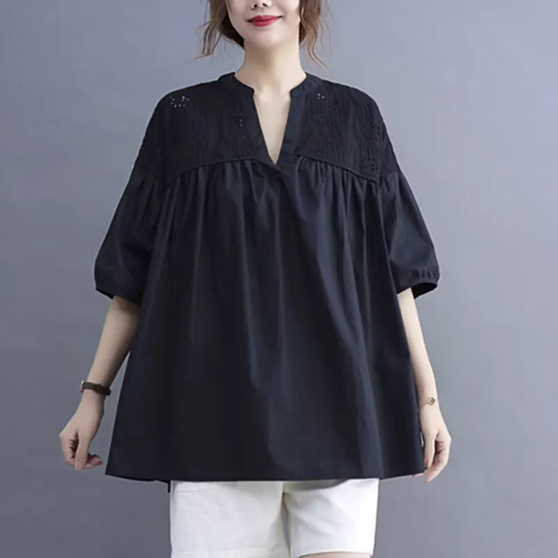 Plus Size Puff Sleeve Blouse