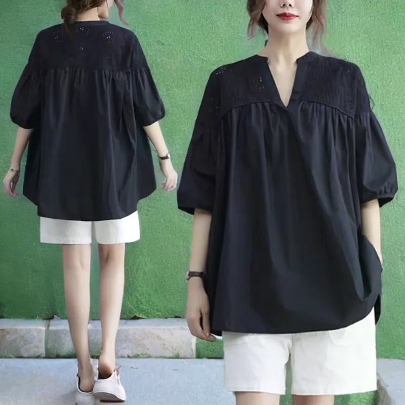 Plus Size Puff Sleeve Blouse