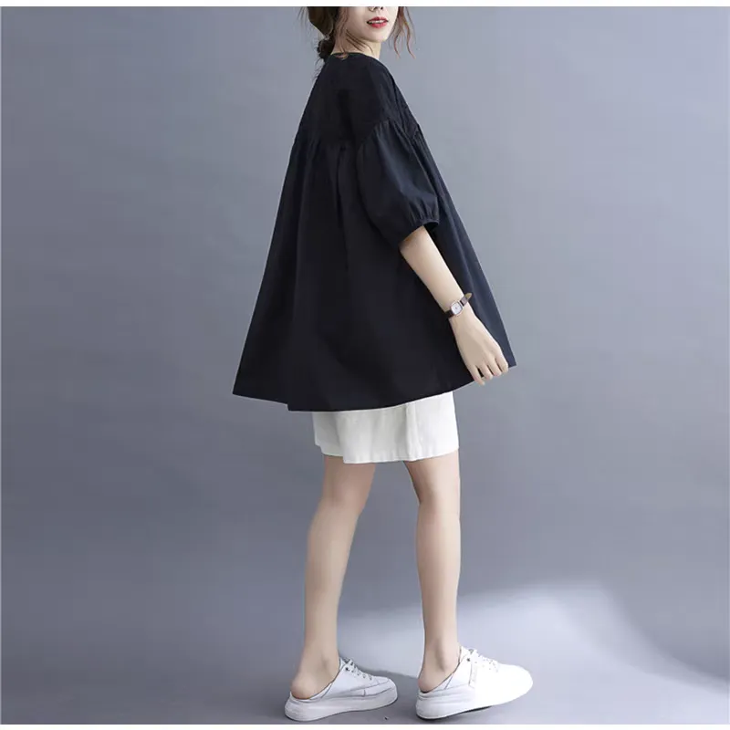Plus Size Puff Sleeve Blouse