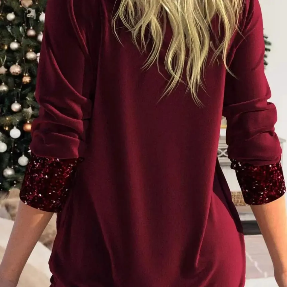 Popular Female Top Comfortable Women Blouse U Neck Casual Women Shirt Blouse Costume Everyday Wear X3964121