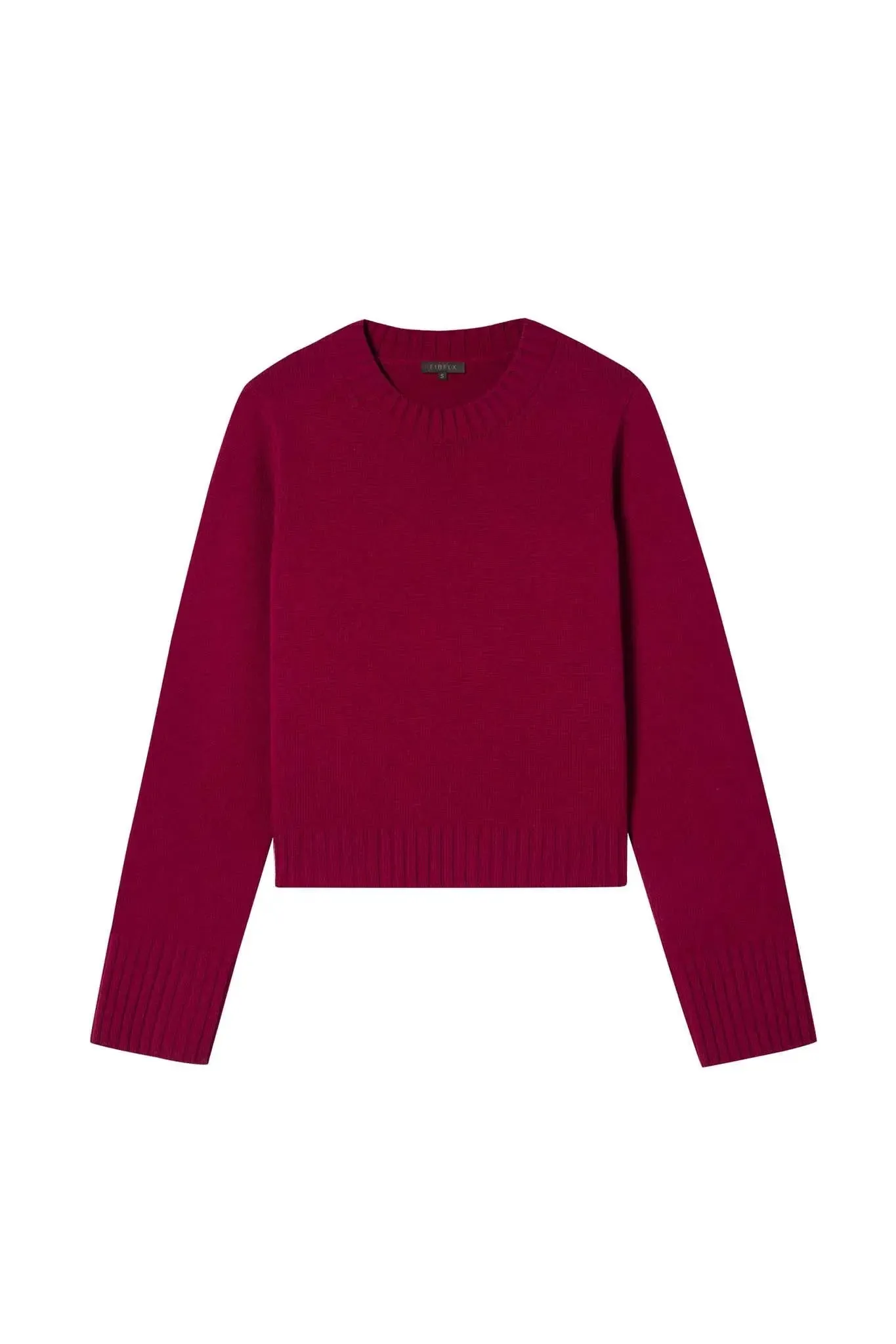 Ribbed Edge Sweater in Cashmere and Wool
