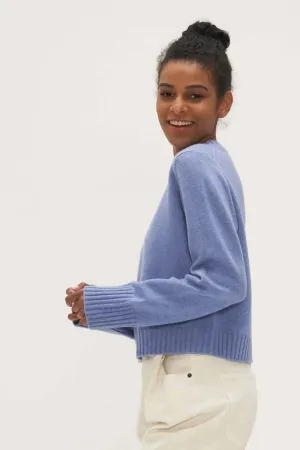 Ribbed Edge Sweater in Cashmere and Wool
