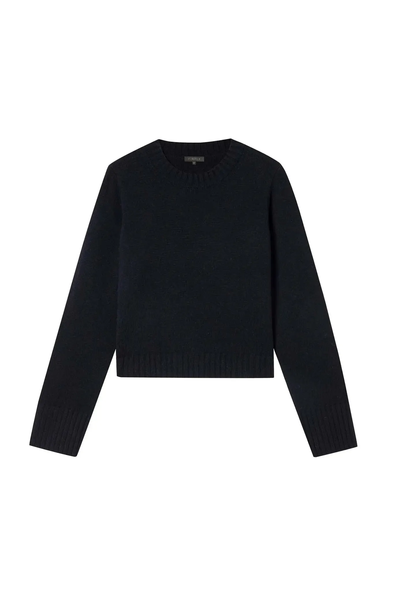 Ribbed Edge Sweater in Cashmere and Wool