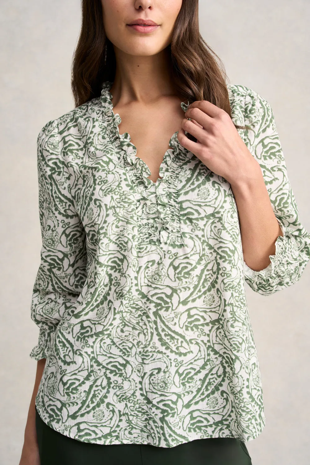 Ruffle Cotton Top