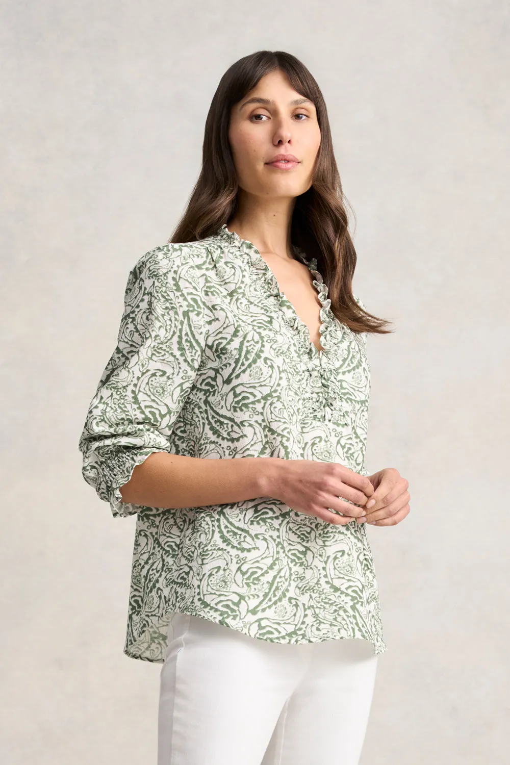 Ruffle Cotton Top
