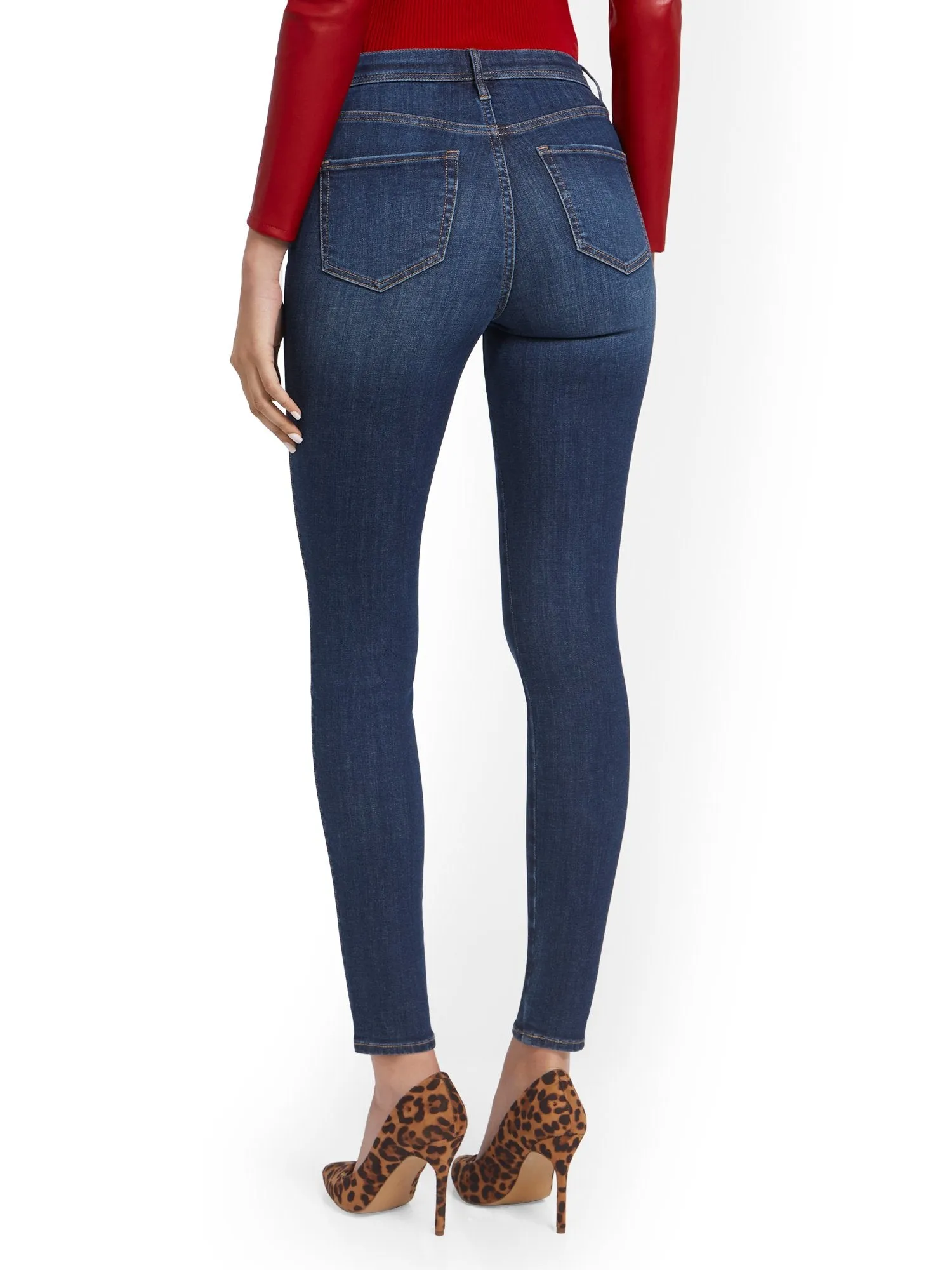 Tall Lexi High-Waisted Super-Skinny Jeans - Medium Indigo