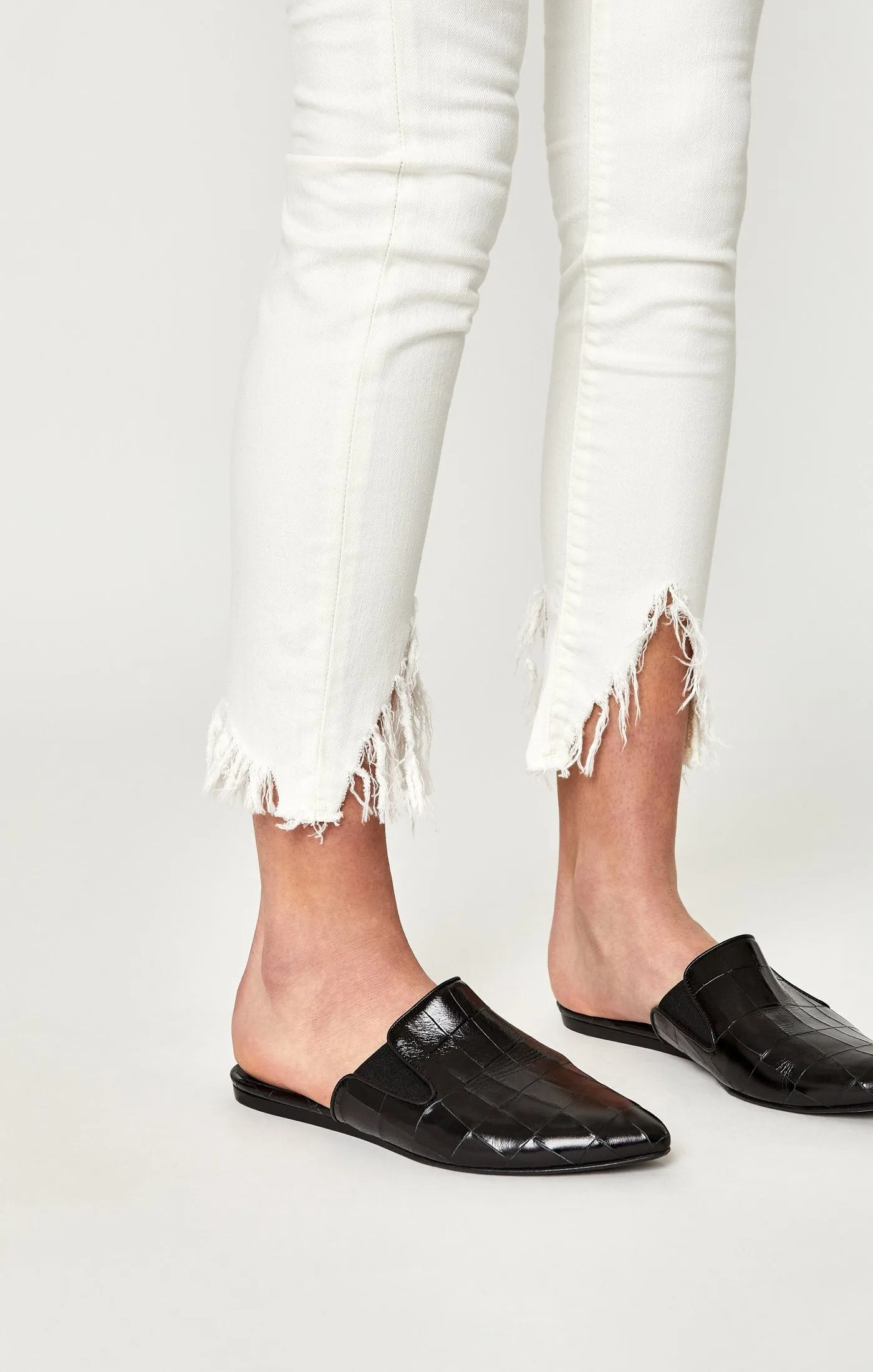 TESS SUPER SKINNY IN WHITE FRINGE VINTAGE