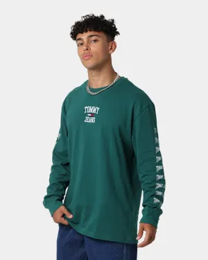 Tommy Jeans TJM Homespun Graphic Long Sleeve T-Shirt Rural Green
