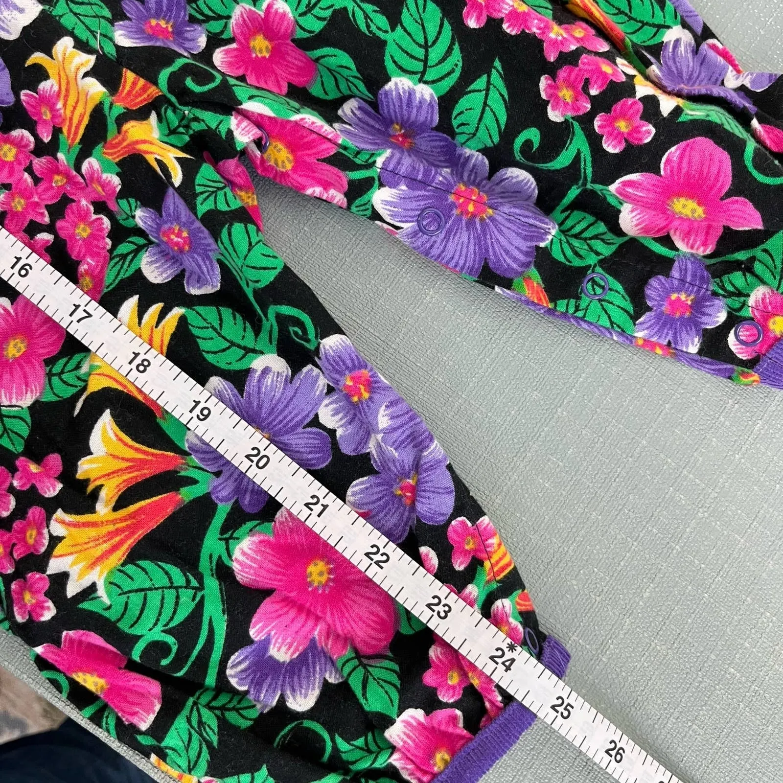 Vintage Baby Beluga New York Floral Jumpsuit & Bow 18 Months NWT