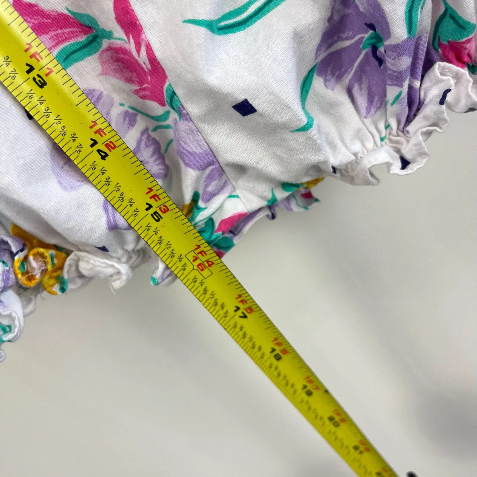 Vintage Floral Romper with Bows