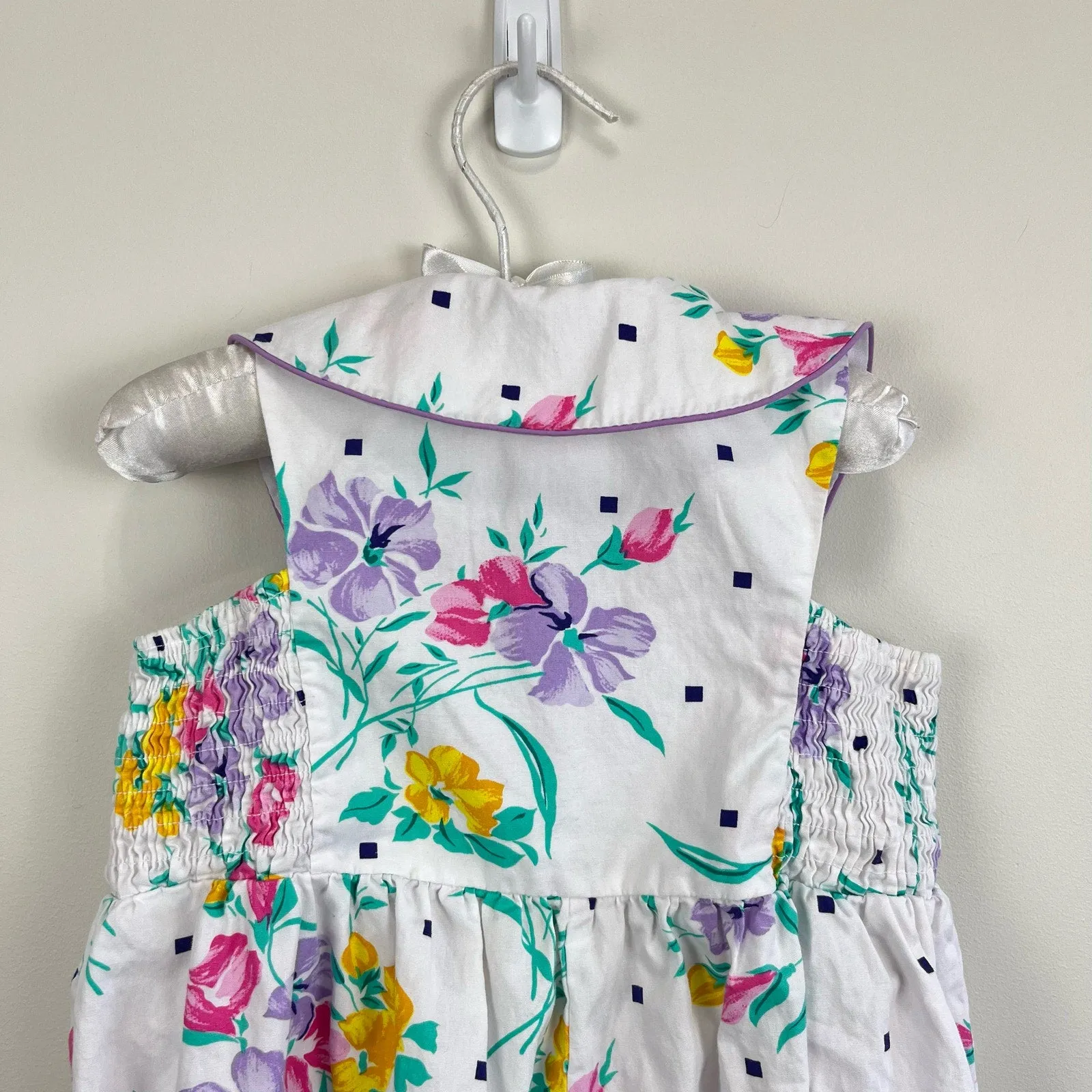 Vintage Floral Romper with Bows