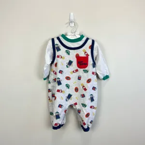 Vintage OshKosh B'gosh Teddy Bear Coverall 6-9 Months