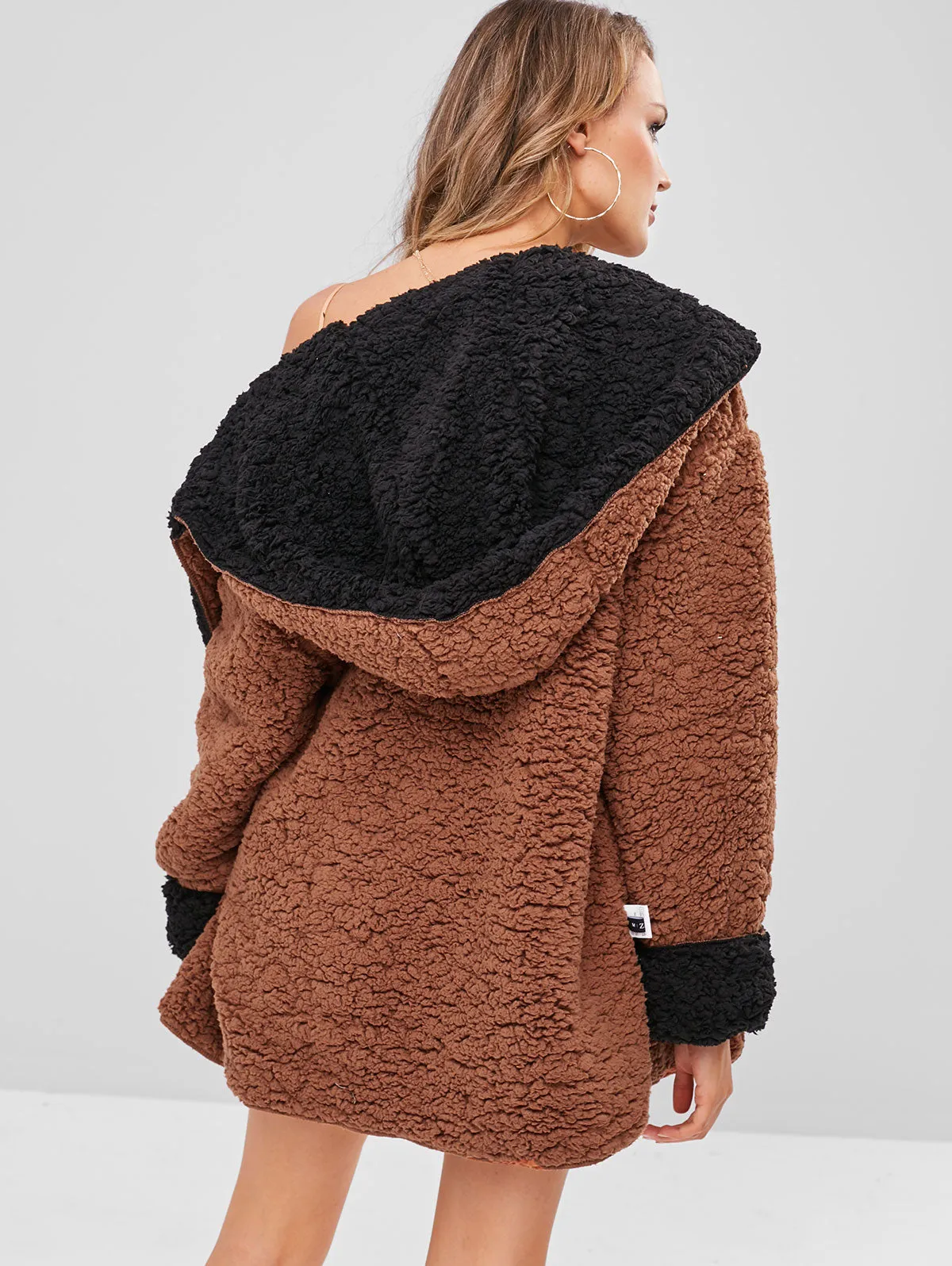 Warm Fur Woollen Coat