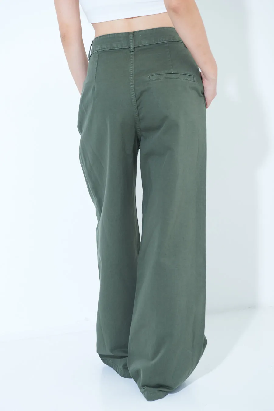 Wide-leg high-waisted trousers wholesale