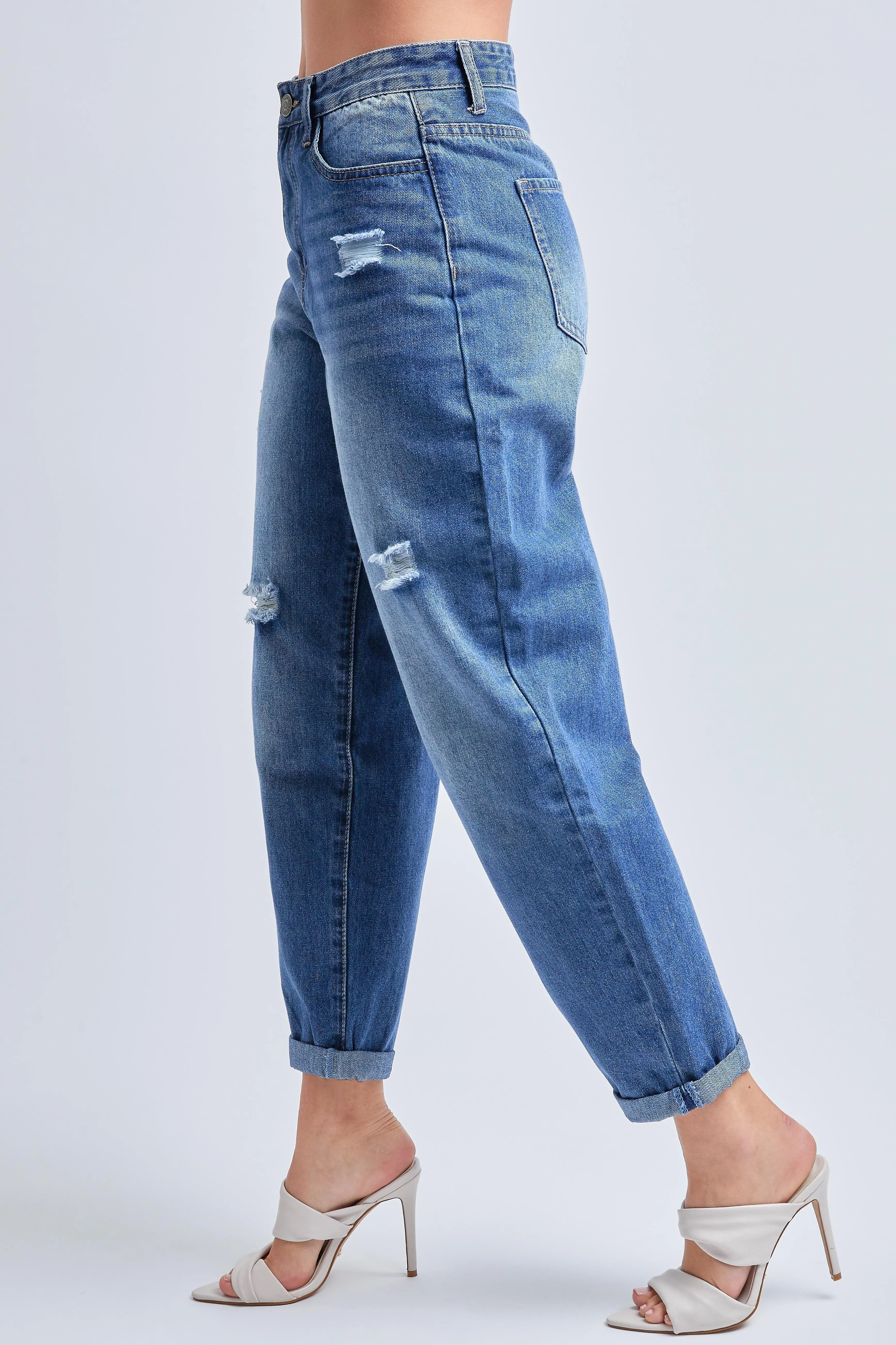 Women's Dream Balloon Fit Rolled Cuff Ankle Jeans