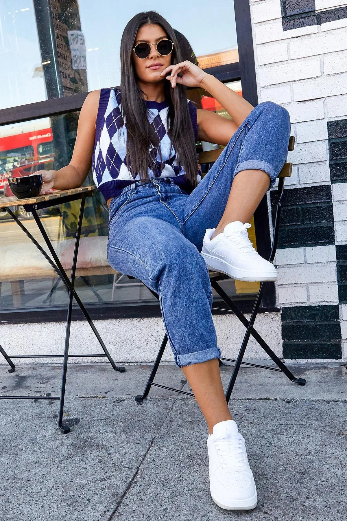Women's Dream Balloon Fit Rolled Cuff Ankle Jeans